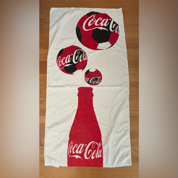 Coca Cola Other - Coca-Cola FIFA World Cup Russia 2018 Beach Towel Collectible Flaws Shown-Review